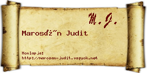 Marosán Judit névjegykártya
