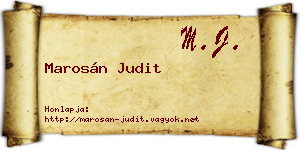 Marosán Judit névjegykártya