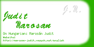 judit marosan business card